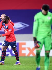 Fotbalisté Lille slaví výhru nad Spartou