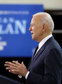 Americký prezident Joe Biden představuje takzvaný Jobs Plan