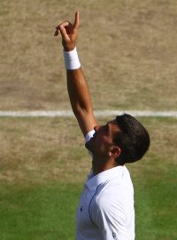 Novak Djoković po postupu do finále Wimbledonu