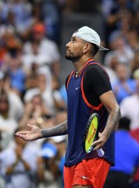 Nick Kyrgios po vítězství nad Daniilem Medveděvem