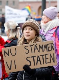 Stovky švédských aktivistů, včetně Grety Thunbergové se vydali na protestní průvod, aby podali žalobu na Švédský stát