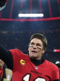 Tom Brady v dresu Tampy Bay Buccaneers, za kterou odehrál poslední dvě sezony kariéry