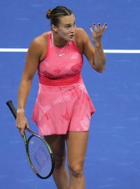 Aryna Sabalenková během finále US Open