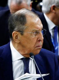 Sergej Lavrov na zasedání Organizace pro bezpečnost a spolupráci v Evropě (OBSE) v Severní Makedonii