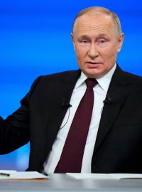 Vladimír Putin na výroční tiskové konferenci v Moskvě