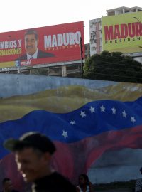 Volební kampaň venezuelského prezidenta Nicoláse Maduro v hlavním městě Caracas