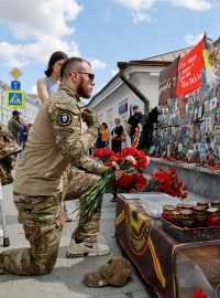 Lidé v Moskvě uctili památku Wagnerovců zabitých v Mali