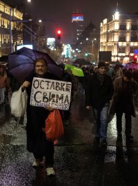 Protivládní demonstrace v Bělehraě