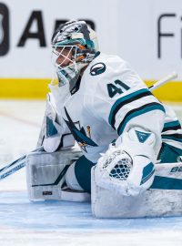 Vítek Vaněček v dresu San Jose Sharks