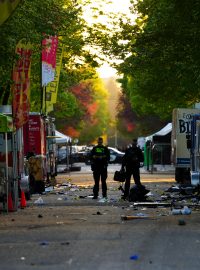 Následky útoku autem na dav na pouličním filipínském festivalu ve Vancouveru