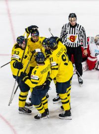 Hokejisté Švédska v zápase o bronz na mistrovství světa porazili Dánsko 6:2