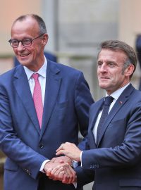 Německý kancléř Friedrich Merz a francouzský prezident Emmanuel Macron