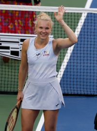 Tenistka Kateřina Siniaková se spoluhráčkou Townsendovou postupují do finále US Open