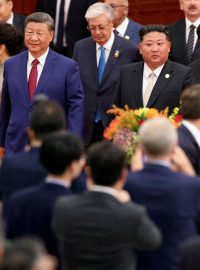Vladimir Putin a Kim Čong-un na návštěvě v Pekingu