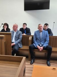 Zleva Faton Gashi, Jiří Gabriel a Petr Hrubý