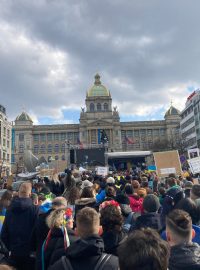 Demonstrace Milionu chvilek na Václavském náměstí