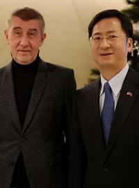 Premiér Andrej Babiš se setkal s velvyslancem Čang Ťien-minem