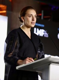 Olga Myrovych na Lvovském mediálním fóru