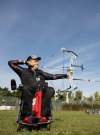 Paralukostřelec David Drahonínský na tréninku (archivní foto)