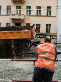 dopravní situace v Praze, červenec 2018, Škrétova/Anglická ulice