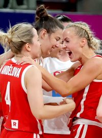 České basketbalistky slaví postup do osmifinále mistrovství Evropy