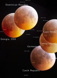 Snímek dne nazvaný Lunar Eclipse Perspectives Perspektivy zatmění Měsíce