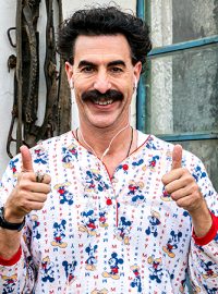 Ze snímku Borat Subsequent Moviefilm: Delivery of Prodigious Bribe to American Regime for Make Benefit Once Glorious Nation of Kazakhstan