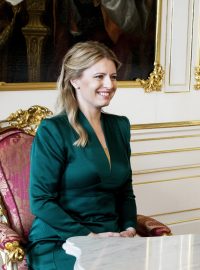 Slovenská prezidentka Zuzana Čaputová se na Hradě setkala s prezidentem Milošem Zemanem