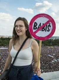 Jedna z protestujících