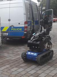Policejní robot u Národního muzea