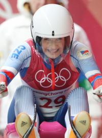 Tereza Nosková na startu závodu žen na olympijských hrách.