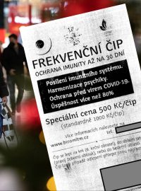 Do oběhu se podle majitelky e-shopu dostal jediný leták s nabídkou frekvenčního čipu, který měl chránit také před virem COVID-19. Přesto dostala pokutu přesahující milion korun