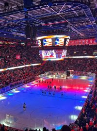 Čeští biatlonisté si v Kanadě nenechali ujít zápas NHL