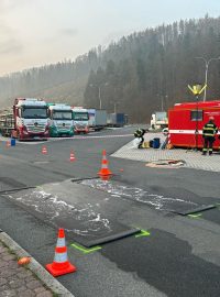 Kontroly na hranicích se Slovenskem kvůli slintavce a kulhavce začaly. Nákladní auta na přechodu ve Starém Hrozenkově musí přejet přes dezinfekční rohože