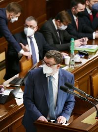Ministr financí Zbyněk Stanjura (ODS) obhajuje svůj návrh státního rozpočtu