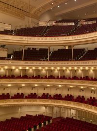 Interiér hlavního sálu Carnegie hall