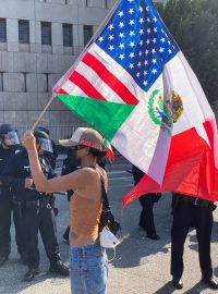 Pokračující protesty v Los Angeles