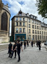 Policejní hlídky v centru Paříže