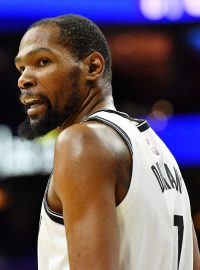 Basketbalista Kevin Durant v dresu Brooklynu