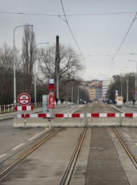 Praha uzavřela Libeňský most v lednu 2018.