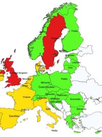 Mapa míst pro cestování od 15. června