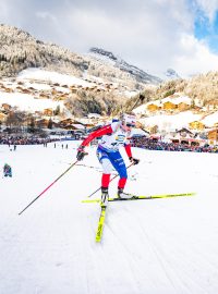 Biatlonistka Tereza Voborníková při závodě ve sprintu ve francouzské Annecy