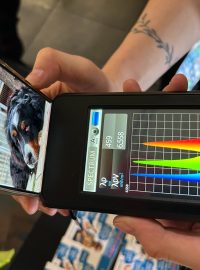 Měření mobilu bez filtru