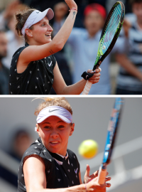 Američanka s ruskými předky Amanda Anisimovová (vlevo dole), Australanka Asleigh Bartyová (vpravo dole), Britka Johanna Kontaová (vpravo nahoře) a Markéta Vondroušová