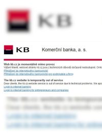 Komerční banka hlasí výpadek