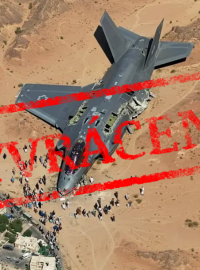 Írán tvrdí, že sestřelil izraelskou stíhačku F-35. Na sociálních sítích zprávu různé účty doplňují zjevně upravenou fotografií. Vrak stíhačky je v první řadě například mnohem větší, než by měl být