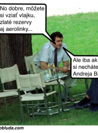 Na slovenský původ Andreje Babiše naráží i tento vtip Cynické obludy