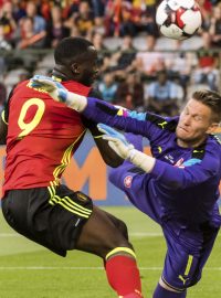 Tomáš Vaclík při utkání s Belgií