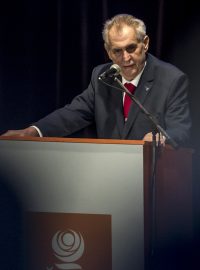 Prezdient Miloš Zeman na sjezdu ČSSD v Hradci Králové