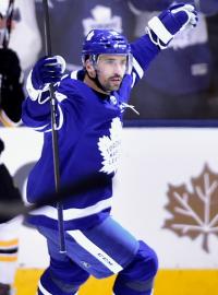 Tomáš Plekanec se raduje z gólu proti Bostonu.